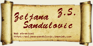 Željana Sandulović vizit kartica